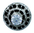 Onyx Sterling Silver Cubic Zirconia Ring Size 6-1/2 LX113142